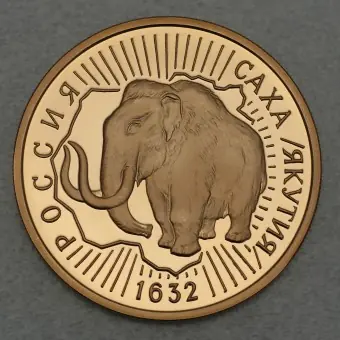 Goldmünze 100 Rubel "Yakutia Mammut" 1992 CCCP (Russland) Wochenendangebot