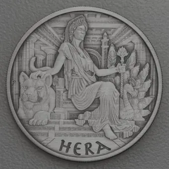 Silbermünze 1oz "Hera" 2022 (AF) Gods of Olympus (Tuvalu) Markenware
