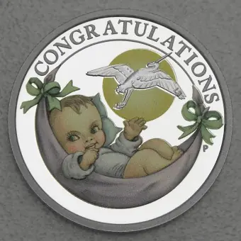 Silbermünze 1/2oz "Newborn" 2022 (PP/koloriert) (Australien) Geprüft