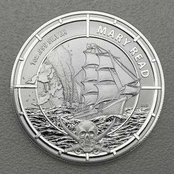 Silbermünze 1oz "Mary Read" 2022 Pirate Queens (Salomonen) Zertifiziert