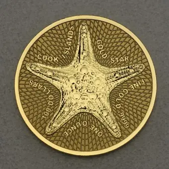 Kostenfreie Lieferung Goldmünze 1oz "Gold Star" 2022 (Cook Islands)