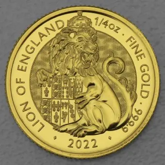 Goldmünze 1/4oz "Lion of England" 2022 Royal Tudor Beasts (Großbritannien) Ab Werk