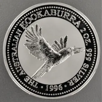 Silbermünze 2oz "Kookaburra" 1996 (Australien) Exklusiv