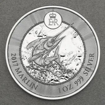 Neue Ware Silbermünze 1oz "Marlin" 2017 Cayman Sea Life (Kaimaninseln)