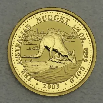 Goldmünze 1/4oz "Känguru" 2003 Australian Nugget (Australien) Direkt Vom Hersteller