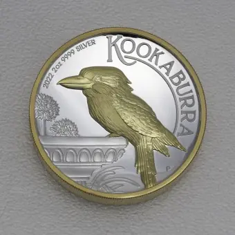 Silbermünze 2oz "Kookaburra" 2022 (PP/HR/verg.) (Australien) Sonderaktion