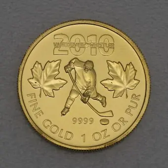 Neu Goldmünze 1oz "Hockey" 2010 Olympische Spiele Vancouver (Kanada)