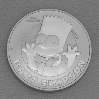 Geprüft Silbermünze 1oz "Bart Simpson" 2022 The Simpsons (Tuvalu)