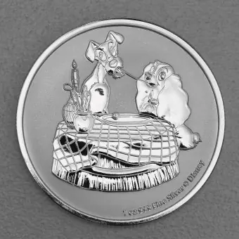 Im Trend Silbermünze 1oz "Susi & Strolch" 2022 Disney (Niue)