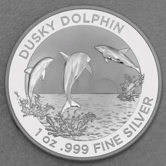 Silbermünze 1oz "Dusky Dolphin" 2022 (RAM) (Australien) Beliebt