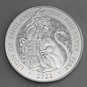 Sofort Bestellen Silbermünze 10oz "Lion of England" 2022 Royal Tudor Beasts (Großbritannien)