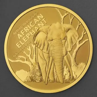 Rabatt Goldmünze 1oz "Afrikanischer Elefant" 2022 Australia Zoo (Australien)