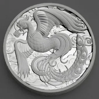 Rabatt Silbermünze 2oz "Phoenix" 2022 (PP/HR) Chinese Myths & Legends (Australien)