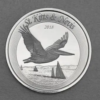 Silbermünze 1oz "Brown Pelican" 2018 Eastern Caribbean 8 (St. Kitts & Nevis) Sale
