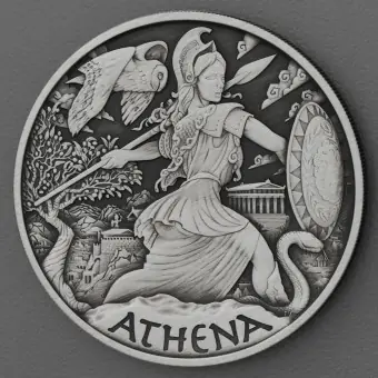Online Kaufen Silbermünze 5oz "Athena" 2022 (AF) Gods of Olympus (Tuvalu)