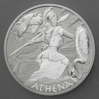 Silbermünze 5oz "Athena" 2022 Gods of Olympus (Tuvalu) Heißes Angebot