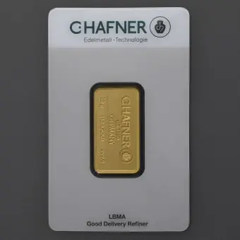 Goldbarren 10g "C.HAFNER - Prägeform" Echt