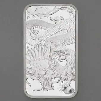 Silber Münzbarren 1oz "Rectangular Dragon" 2022 (PP) diff. (Australien) Solange Der Vorrat Reicht
