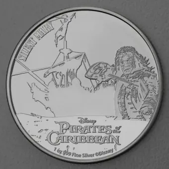 Silbermünze 1oz "Silent Mary" 2022 Pirates of the Caribbean - Disney (Niue) Geld-Zurück-Garantie
