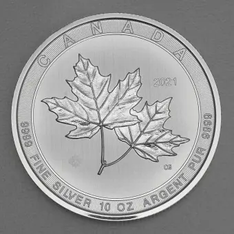 Silbermünze 10oz "Maple Leaf" 2021 Magnificent (Kanada) Bestseller