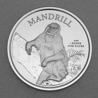 Premium Silbermünze 1oz "Mandrill" 2021 (Kamerun)