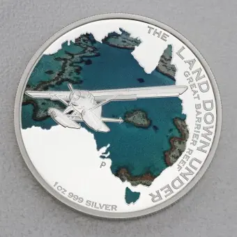 Geld-Zurück-Garantie Silbermünze 1oz "The Great Barrier Reef 2014" Land down under (Australien)