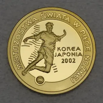 Goldmünze 100 Zloty "FIFA Fußball WM" 2002 Korea/Japan (Polen) Gleich Bestellen