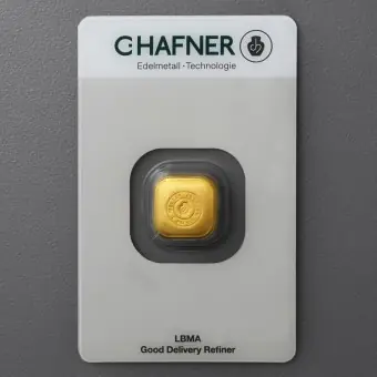 Kostenloser Rückversand Goldbarren 1oz "C.HAFNER - Gussform"
