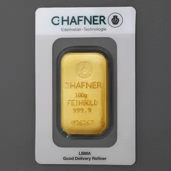 Goldbarren 100g "C.HAFNER - Gussform" Super-Preis