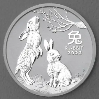 Nur Für Kurze Zeit Silbermünze 1/2oz "Hase" 2023 Lunar III – Year of the Rabbit (Australien)