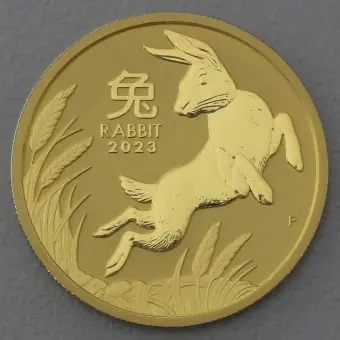Ab Werk Goldmünze 1oz "Hase" 2023 Lunar III – Year of the Rabbit (Australien)