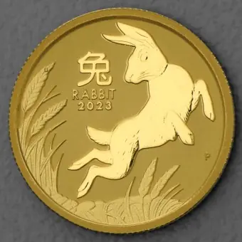 Goldmünze 1/4oz "Hase" 2023 Lunar III – Year of the Rabbit (Australien) Ab Werk