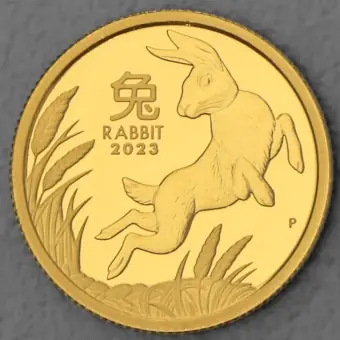 Goldmünze 1/10oz "Hase" 2023 (PP) Lunar III – Year of the Rabbit (Australien) Heißes Angebot