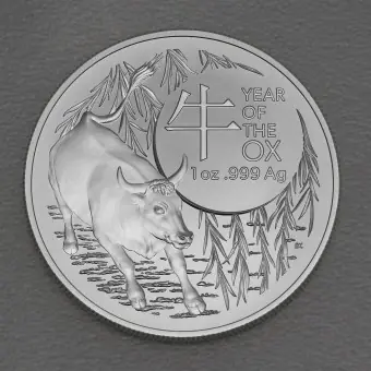 Bestpreis Silbermünze 1oz "Ochse" 2021 Lunar II (RAM) – Year of the Ox (Australien)