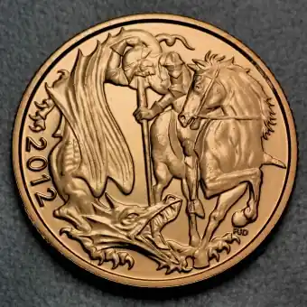 Goldmünze 1 Sovereign "Elizabeth II." 2012 Diamant-Jubiläum (Großbritannien) Preisreduziert