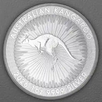 Versand Am Gleichen Tag Silbermünze 1oz "Känguru" aktueller Jahrgang 19% (Australien)