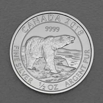 Silbermünze 1/2oz "Polarbär" 2018 (Kanada) Sonderangebot