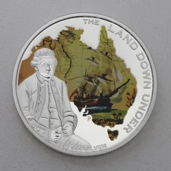Neue Ware Silbermünze 1oz "Captain James Cook 2013" Land down under (Australien)