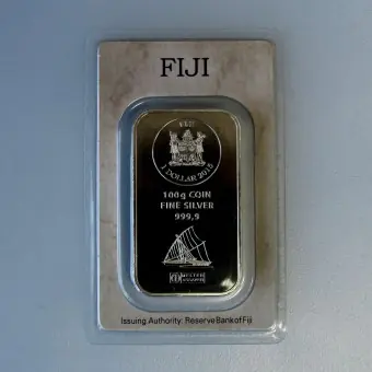 Münzbarren 100g "Fiji", geprägt (19%) Argor-Heraeus Neu