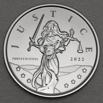 Sofort Bestellen Silbermünze 1oz "Lady Justice" 2022 (Gibraltar)
