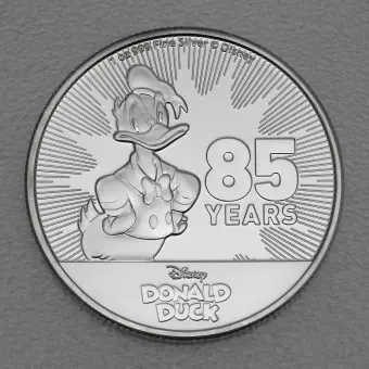 Bestseller Silbermünze 1oz "Donald Duck" 2019 Disney – 85 Years (Niue)