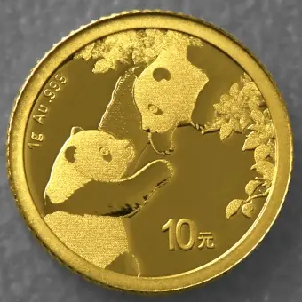 Goldmünze 1g "Panda" 2023 (China) Highlight
