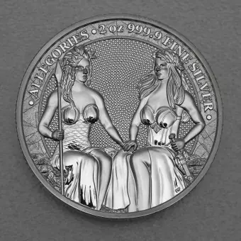 Silbermedaille 2oz "Austria & Germania" 2021 Allegories (Polen) Top-Angebot