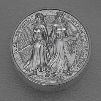 Silbermedaille 5oz "Polonia & Germania" 2022 Allegories (Polen) Wochenendangebot