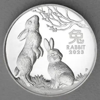 Saisonangebot Silbermünze 1oz "Hase" 2023 (PP/HR) Lunar III – Year of the Rabbit (Australien)