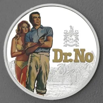 Rabatt Silbermünze 1oz "Dr. No" 2022 (PP/koloriert) James Bond (Tuvalu)