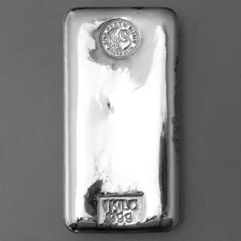 Neuheit Silberbarren 1kg Perth Mint, gegossen