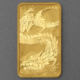Gold Münzbarren 1oz "Rectangular Dragon" 2023 (Australien) Ab Werk