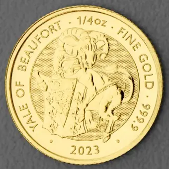 Limited Edition Goldmünze 1/4oz "The Yale of Beaufort" 2023 Royal Tudor Beasts (Großbritannien)