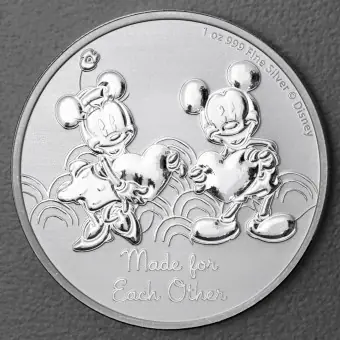 Angebot Silbermünze 1oz "Mickey & Minnie" 2023 Disney – Valentines (Niue)